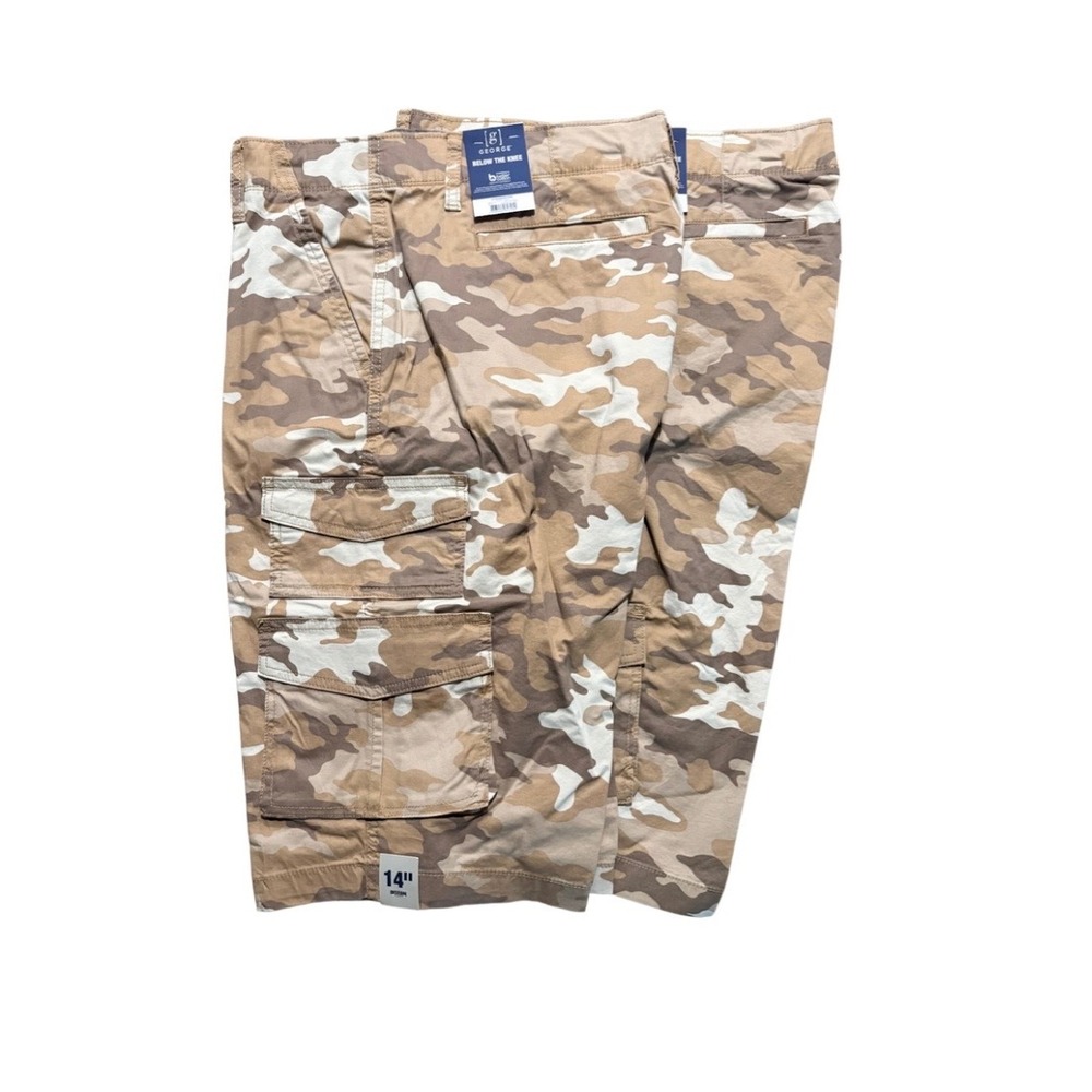 George Mens Desert Camo Shorts Size 38 Below Knee NWT Bundle 2